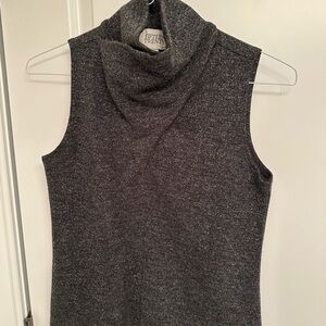 Fifteen Twenty Charcoal Sleeveless Turtleneck Sweater